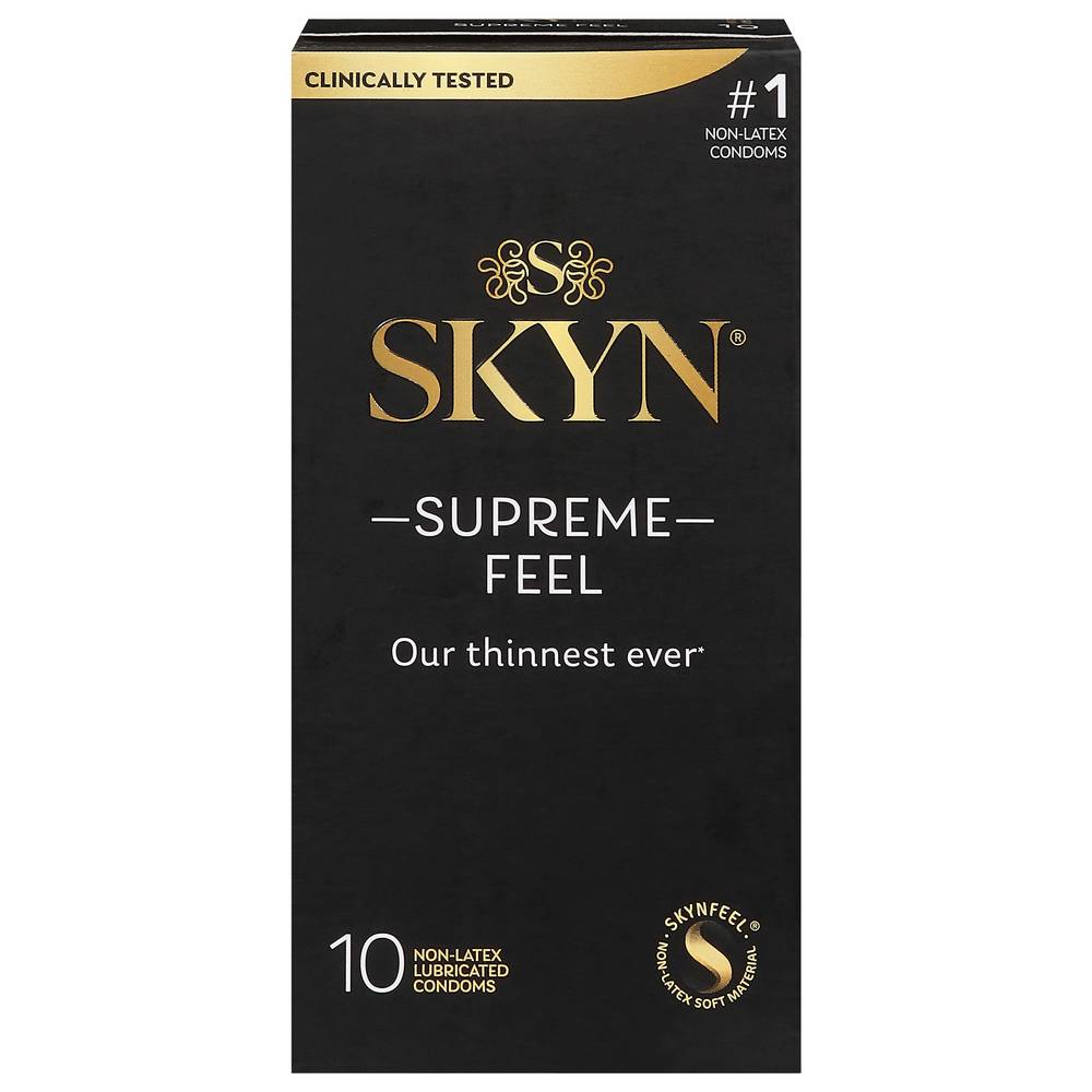 Skyn Supreme Feel Non Latex Lubricated Condoms (10 ct)