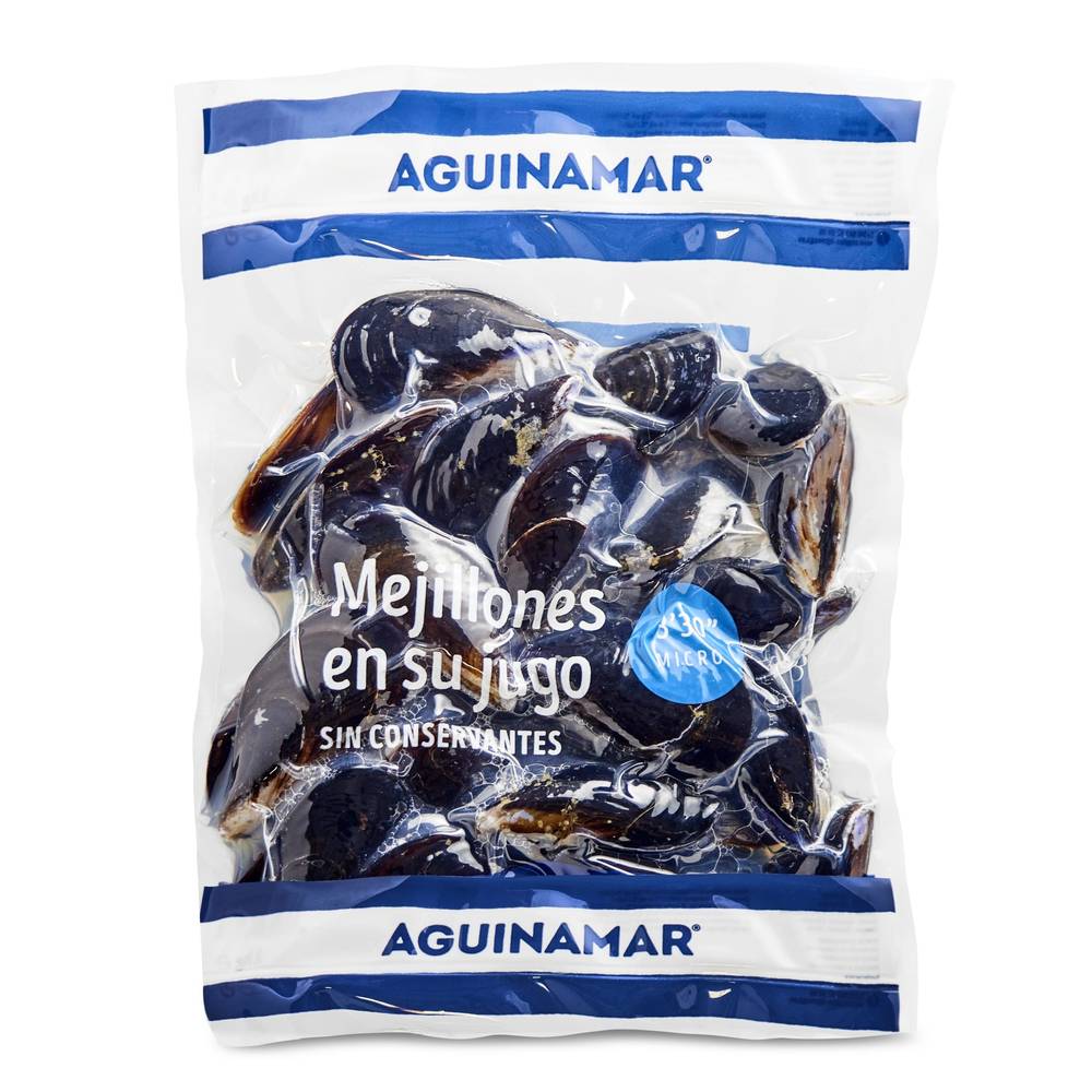 Mejillones Cocidos En Su Jugo Aguinamar Bolsa 1 Kg