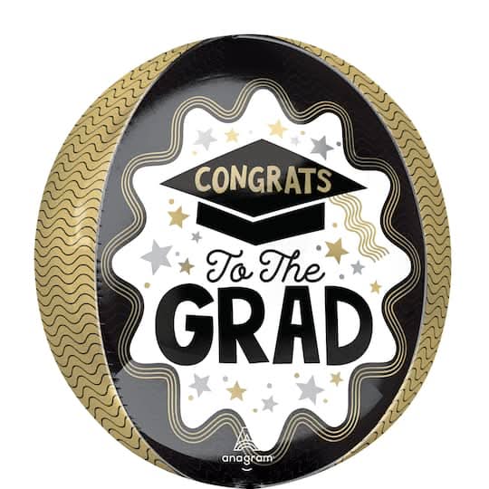 Inflated Orbz 16" Wave Success Grad Foil Balloon