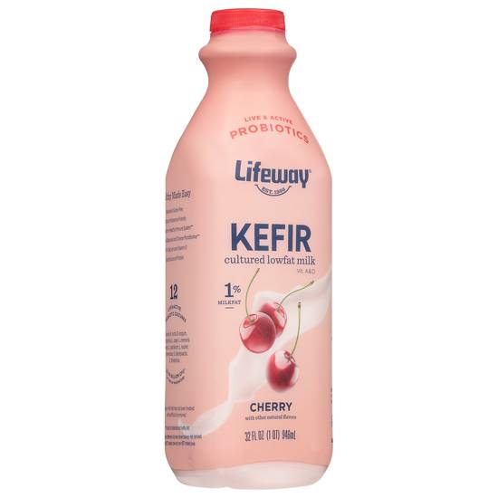 Lifeway Cherry Kefir Probiotic Cultured Lowfat Milk (32 fl oz)