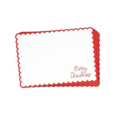 10ct Merry Christmas Scalloped Placemats - Spritz™