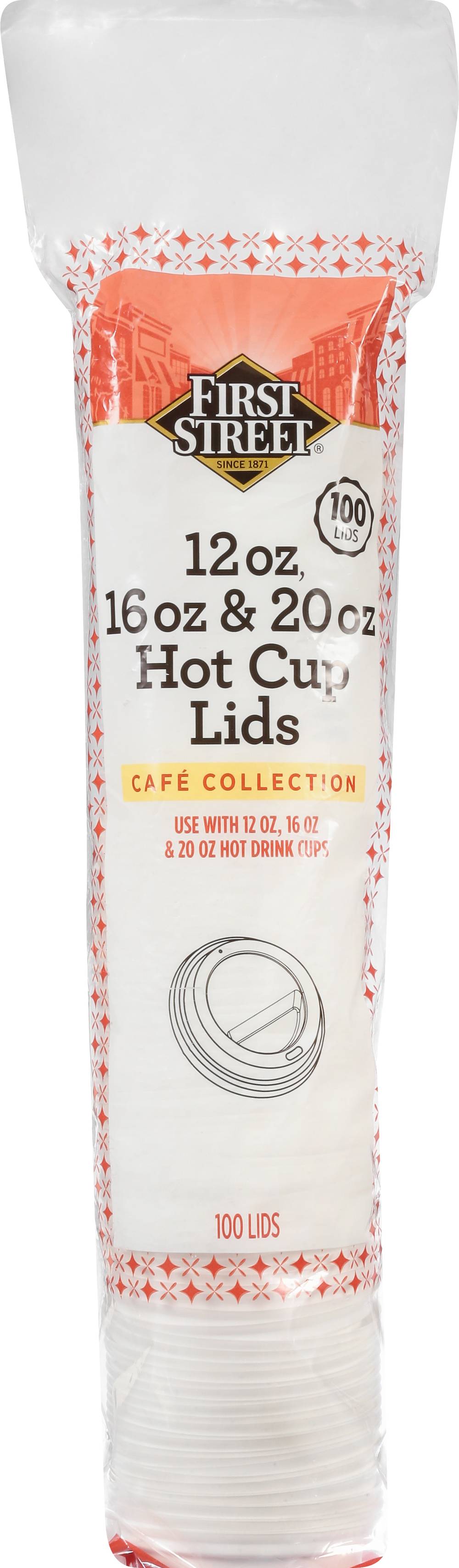 First Street Cafe Collection Hot Drink Cup Lids (100 ct)