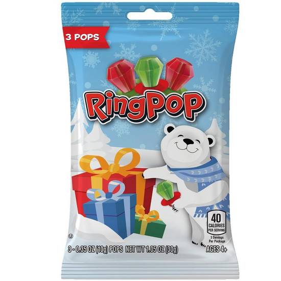 Holiday Ring Pops, 1oz, 3pc