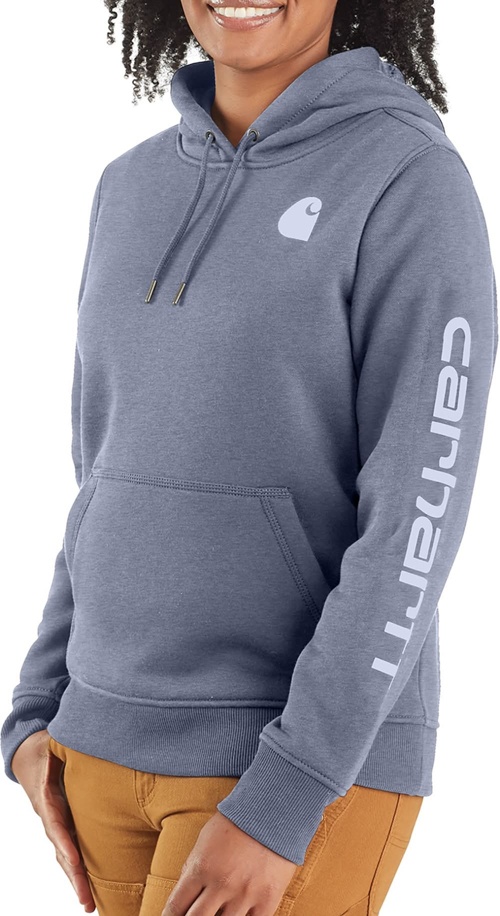 Carhartt Women's Clarksburg Graphic Sleeve Hoodie (Wisteria Heather, L)
