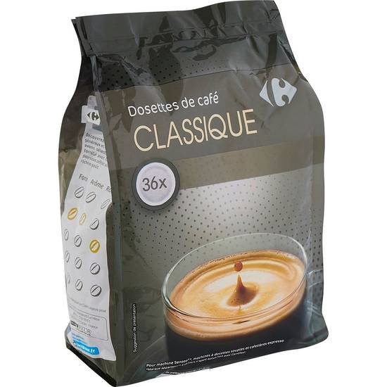 Carrefour - Café classique compatible senseo (36 pièces, 252 g)