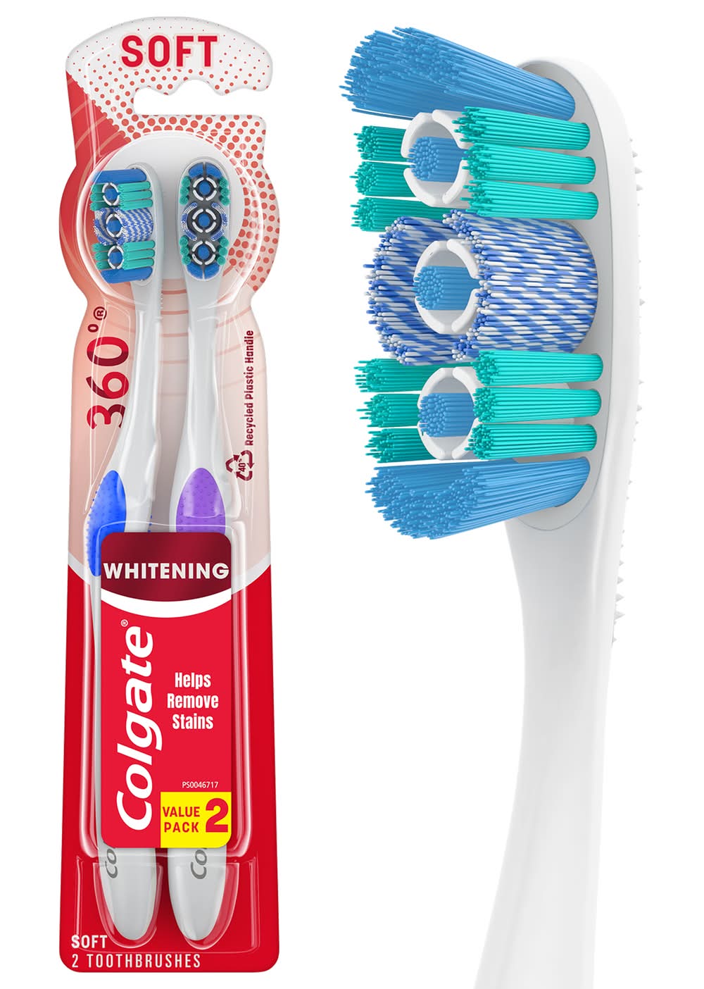 Colgate 360 Optic White Soft Whitening Toothbrush (2 ct)