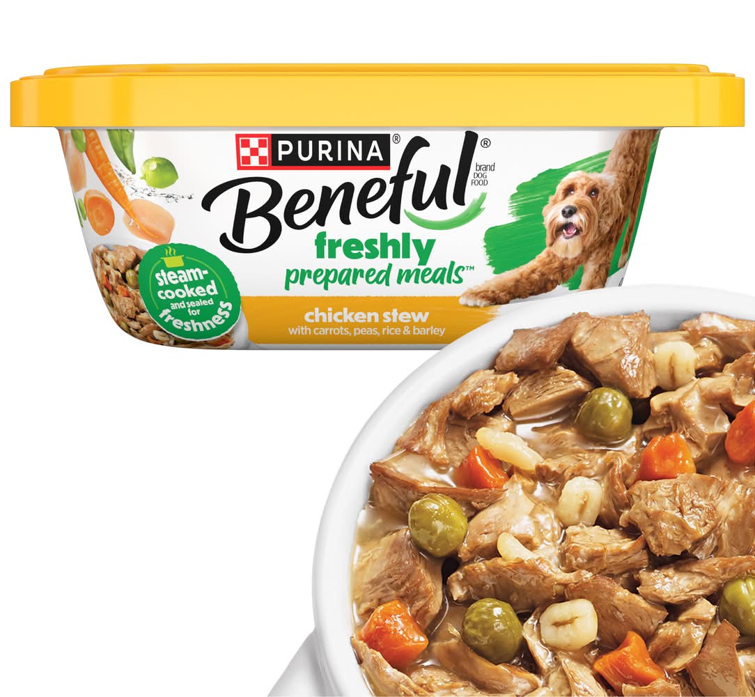 Purina Beneful Freshly Prepared Meals With Gravy Wet Dog Food, Chicken Stew (10 oz)