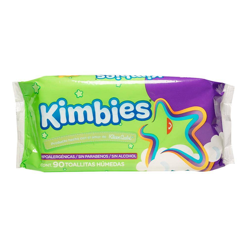 Kimbies · Toallitas húmedas durazno y aloe (90 un)