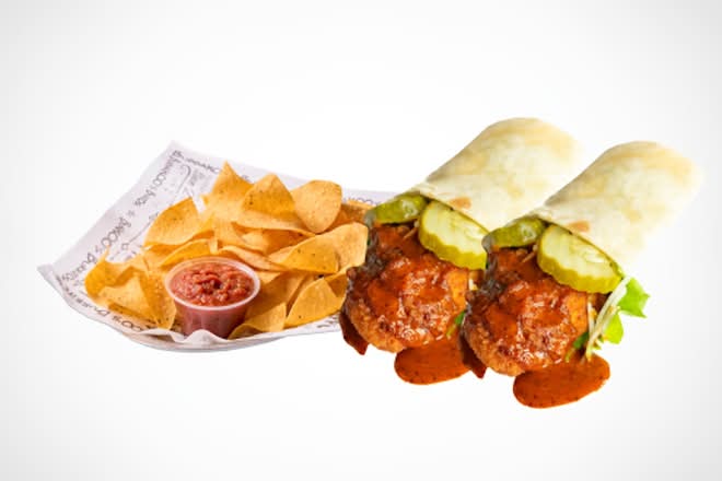 (2) SAUCY WRAPS WITH CHIPS
