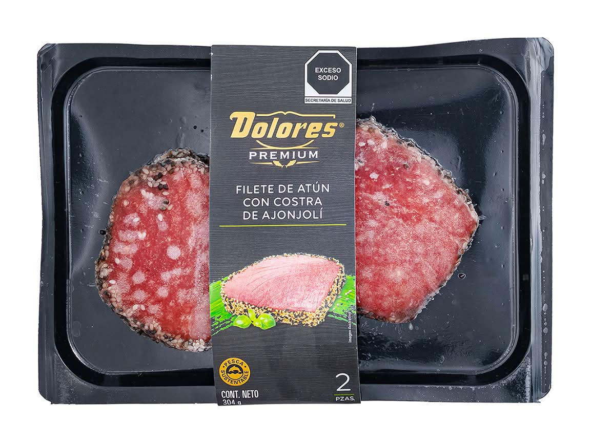 Dolores · Premium filete de atún congelado con costra de ajonjolí (2 un)