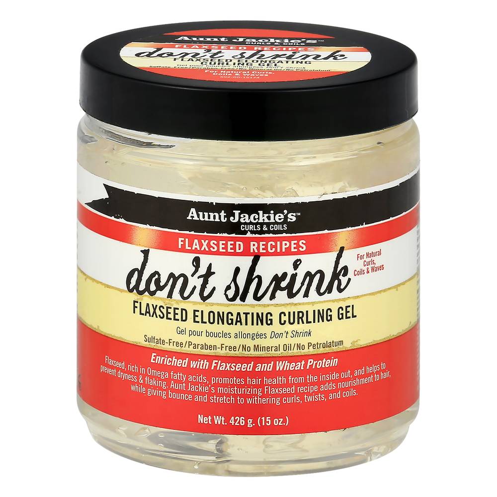 Aunt Jackie's Don't Shrink Flaxseed Elongating Curling Gel (15 oz)