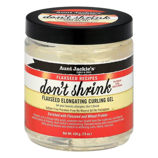 Aunt Jackie's Don't Shrink Flaxseed Elongating Curling Gel (15 oz)