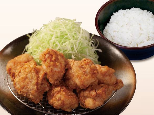 本格唐揚げ８個定食 Japanese AuthenticFriedChicken(８ Piece) Set Meal