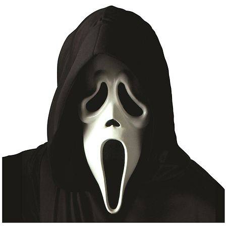 Ghost Face Mask with Shroud - 1.0 ea