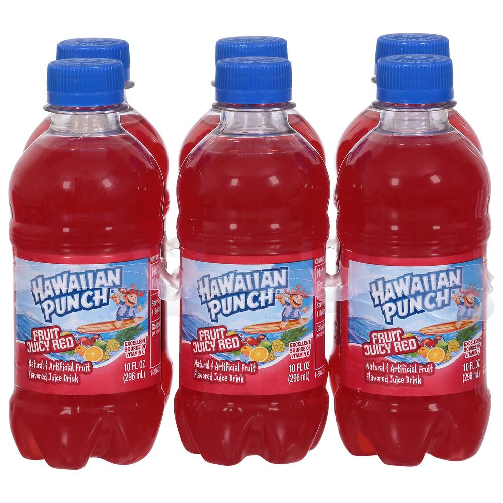 Hawaiian Punch Fruit Juicy Red Juice (6 pack, 10 fl oz)