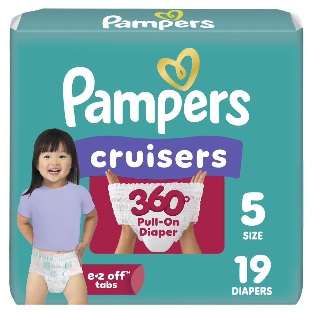 Pampers Cruisers 360 Diapers, Stage 5 (19 ct)