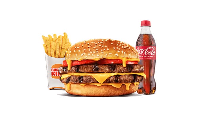 King Ahorro Menú Cheddar Lover Doble Cheeseburger