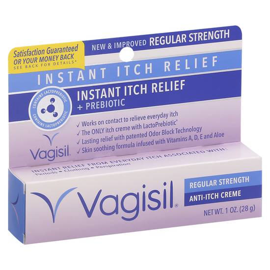 Vagisil Regular Strength Prebiotic Anti-Itch Cream (1 oz)