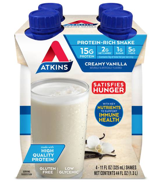 Atkins Ready to Drink Protein Shake French Vanilla (11 oz x 4 ct)
