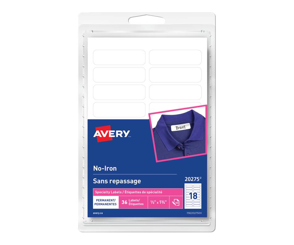 Avery étiquettes sans repassage (36 unités) - no-iron labels (36 units)