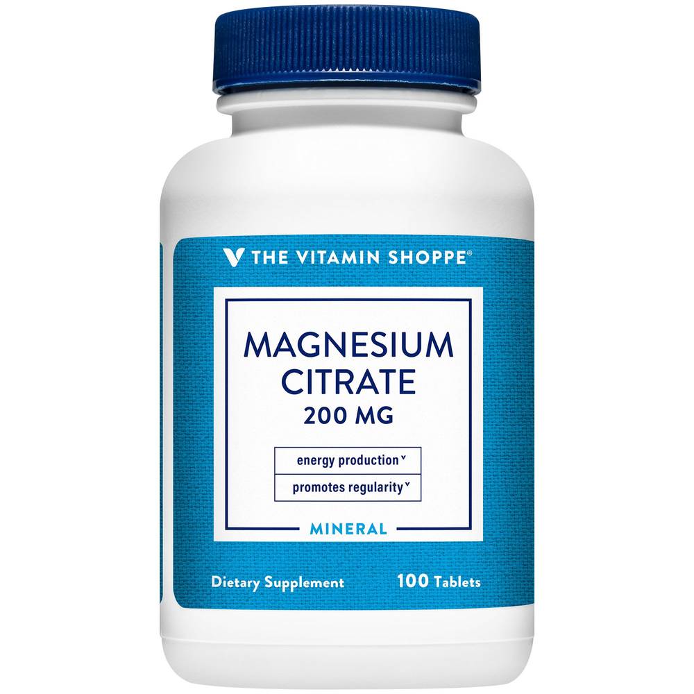 Magnesium Citrate - Promotes Energy Production & Regularity - 200 Mg (100 Tablets)