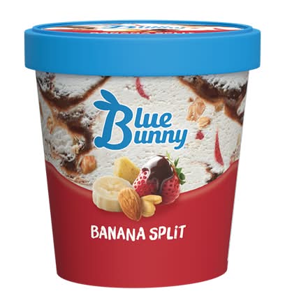 Blue Bunny Banana Split Ice Cream 14oz Carton