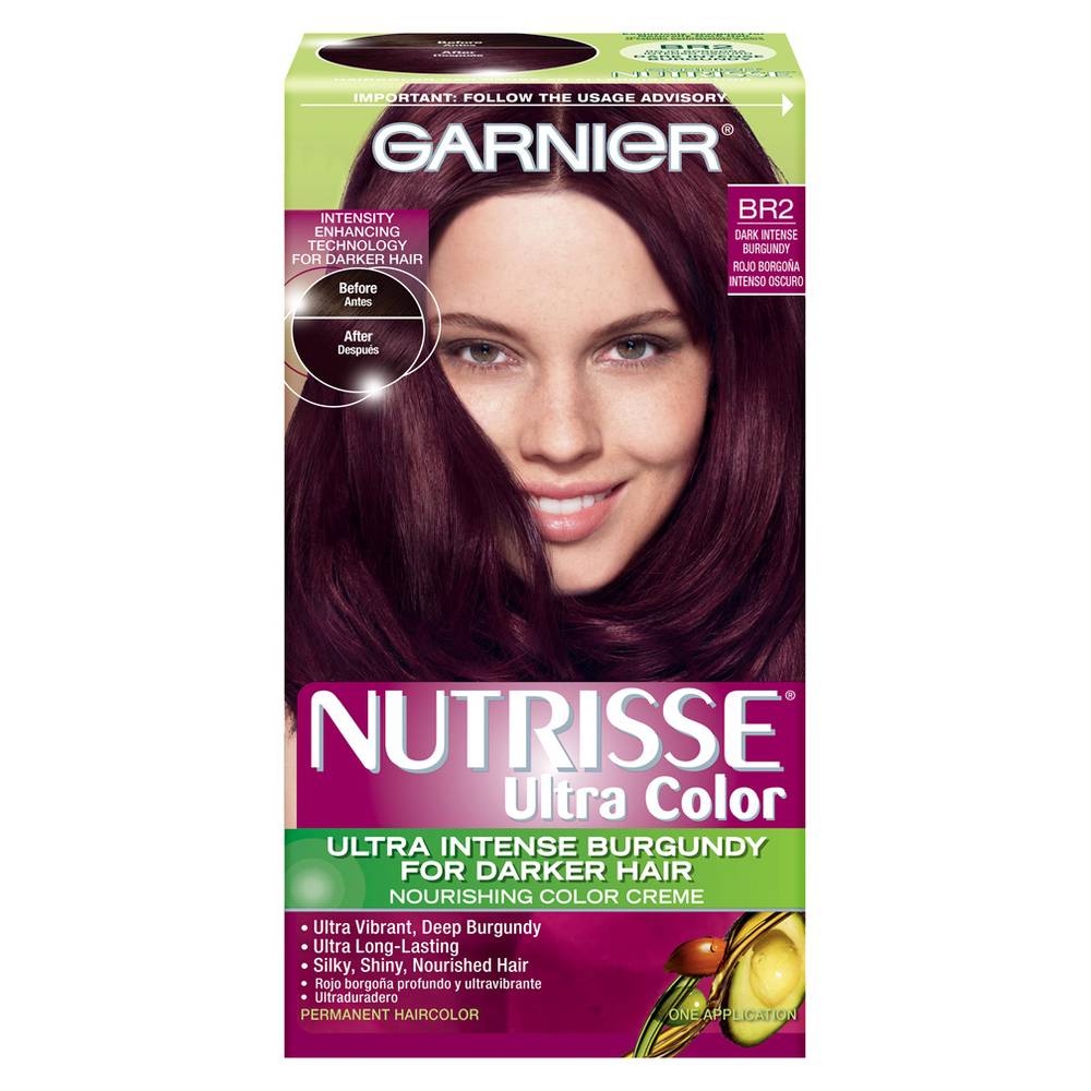 Garnier Br2 Dark Intense Burgundy Passion Fruit Nourishing Color Creme Permanent Haircolor