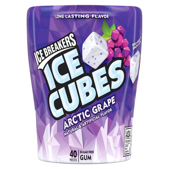 Ice Breakers Natural & Artificial Flavour Ice Cubes Arctic Grape Gum ( 40 ct )