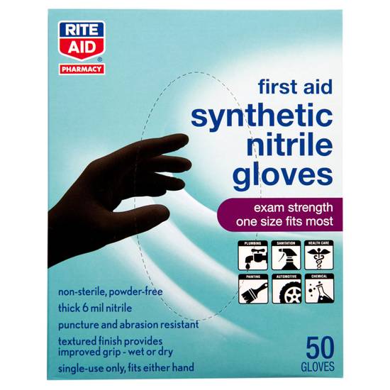 Rite Aid First Aid Synthetic Nitrile Gloves