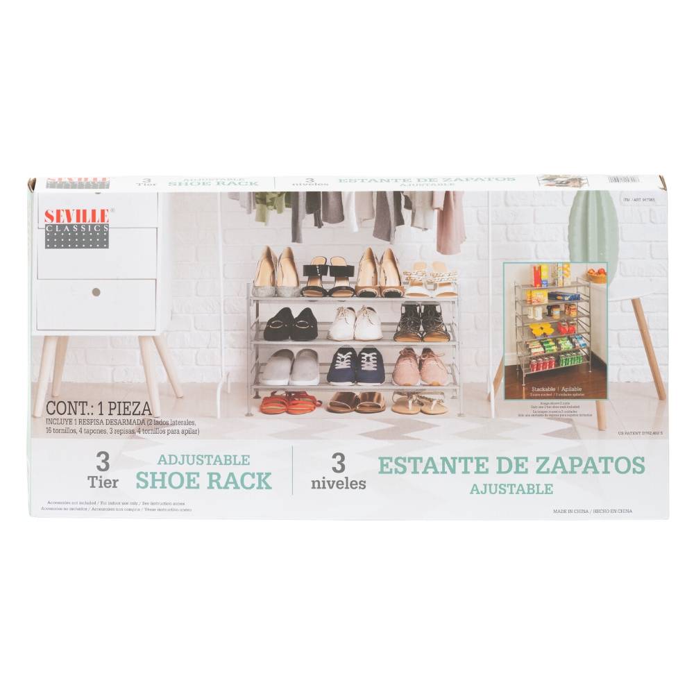 Seville Classics · Estante ajustable para zapatos (1 kg)