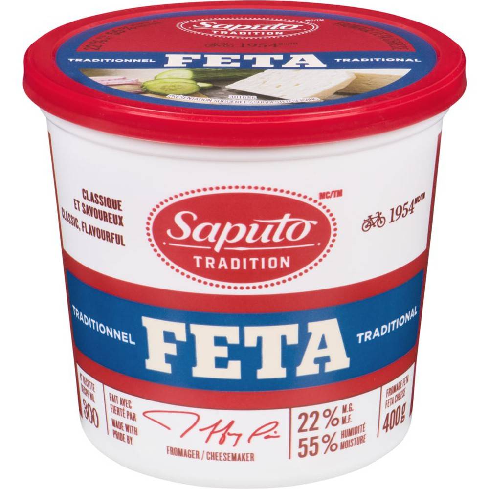 Saputo fromage feta fetos traditions de saputo classique à 22 % m.g. (400 g) - cheese, feta regular (400 g)
