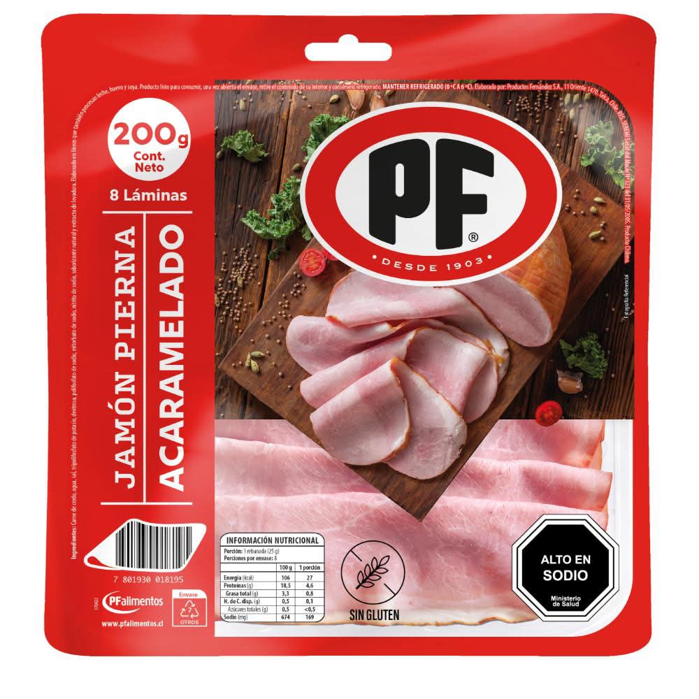 PF · Jamón pierna acaramelado laminado (3 kg)