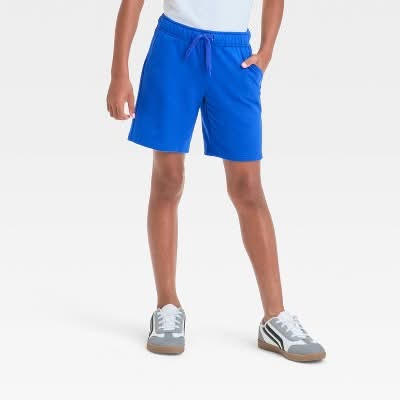Boys' Pull-On Shorts - Cat & Jack™ Royal Blue XL: French Terry, Drawstring Waist