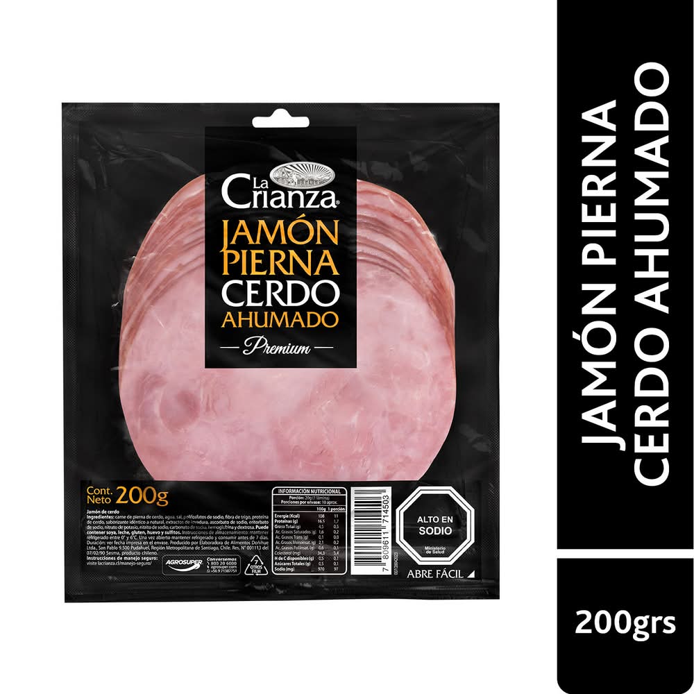 La Crianza · Premium jamón de pierna de cerdo ahumado (200 g)
