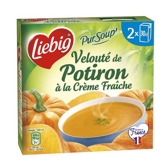 Soupe velouté potiron crème fraiche Liebig 2x30cl