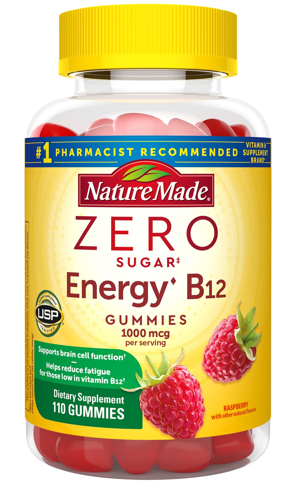 Nature Made Energy B12 Gummies, Raspberry (110 ct)
