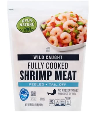 Open Nature Wild Caught Fully Cooked Peeled Tail Off Shrimp (16 oz)