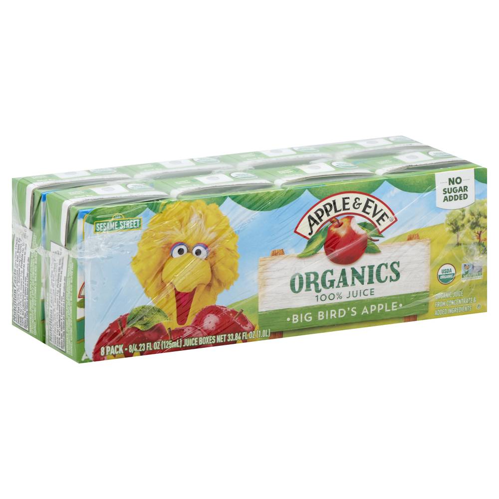 Apple & Eve Organic Big Bird's Apple Juice (8 x 4.2 fl oz)