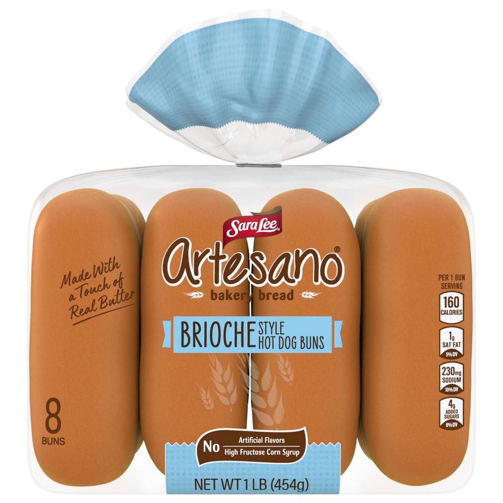 Sara Lee Artesano Brioche Hot Dog Buns (1 lbs)