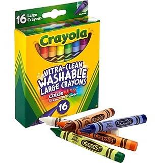 Crayola Washable Crayons, 16 / Box (52-3281)