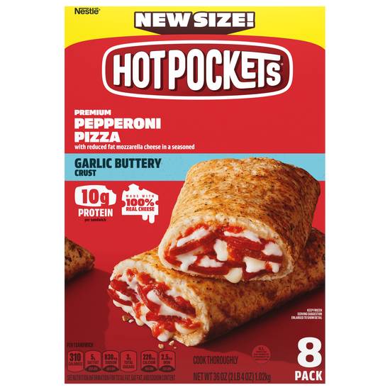 Hot Pockets Crust Premium Pizza Sandwich (8 ct ) (garlic buttery-pepperoni)