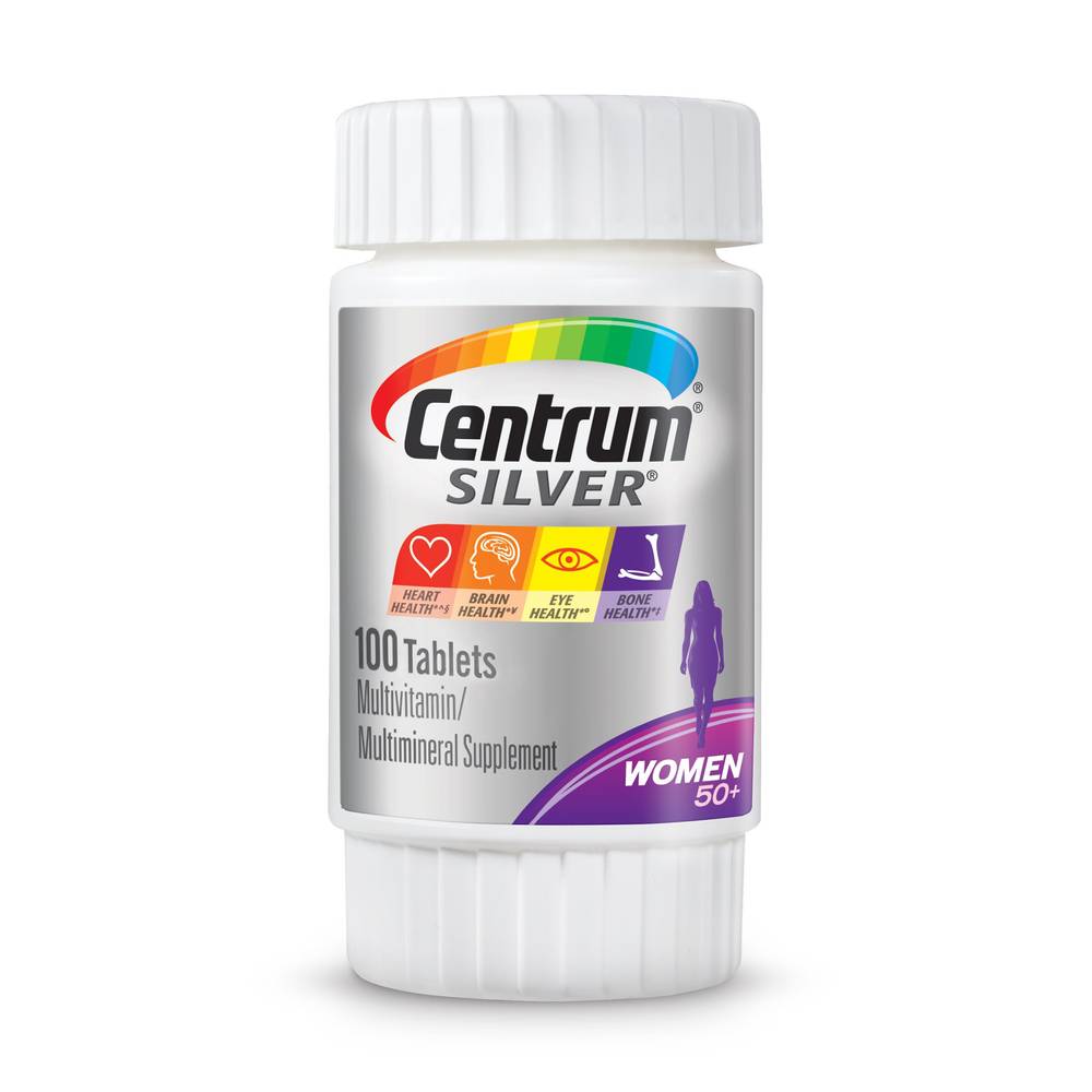 Centrum Silver Multivitamin Tablets for Women 50+, 100 CT