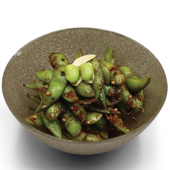 Spicy Garlic Edamame