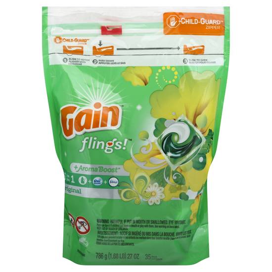 Gain Flings! Original Liquid Laundry Detergent Soap (35 ct)