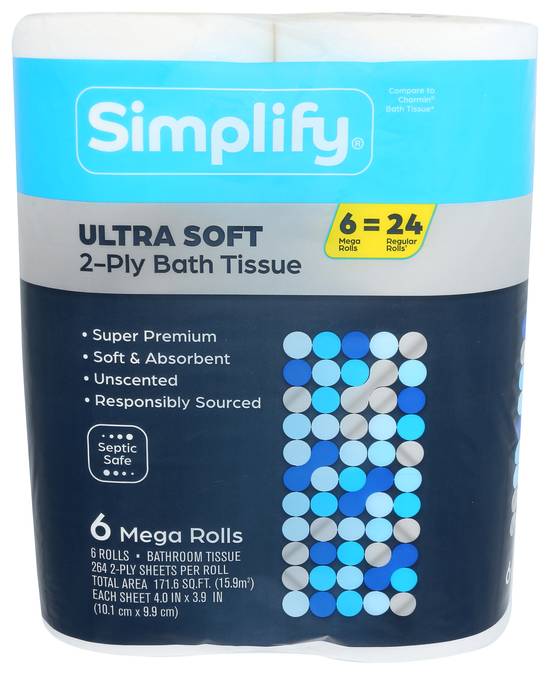Simplify Ultra Soft Bath Tissue (2 ply)