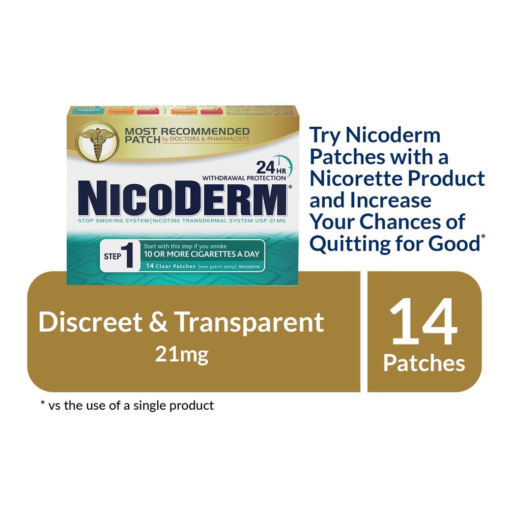 Nicoderm Clear Step 1 Patches 21 mg (14 patches)