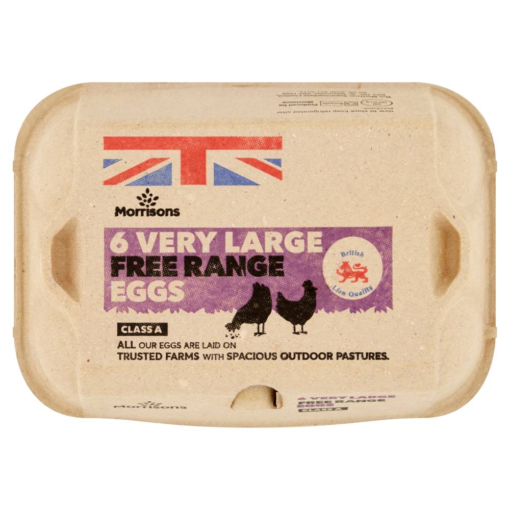 Morrisons Size Large, Free Range Eggs (6 pack)