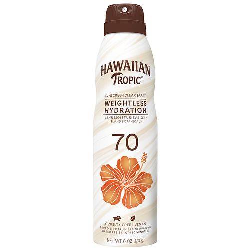 Hawaiian Tropic Clear Sunscreen Spray SPF 70 - 6.0 oz