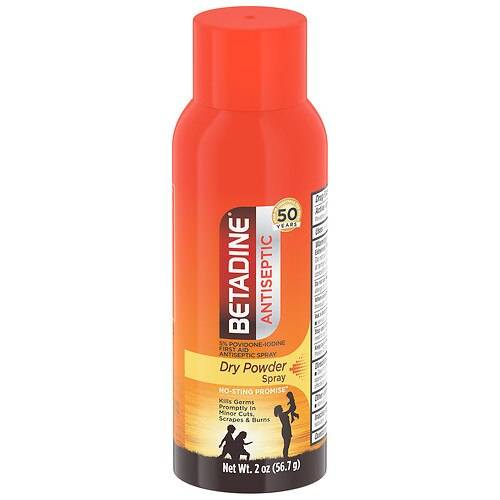 Betadine Antiseptic First Aid Dry Powder Spray - 2.0 oz