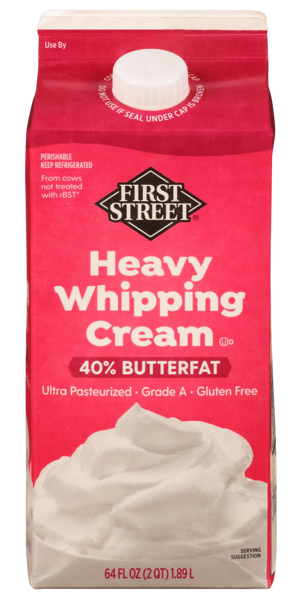 First Street 40% Butterfat Heavy Whipping Cream (64 fl oz)